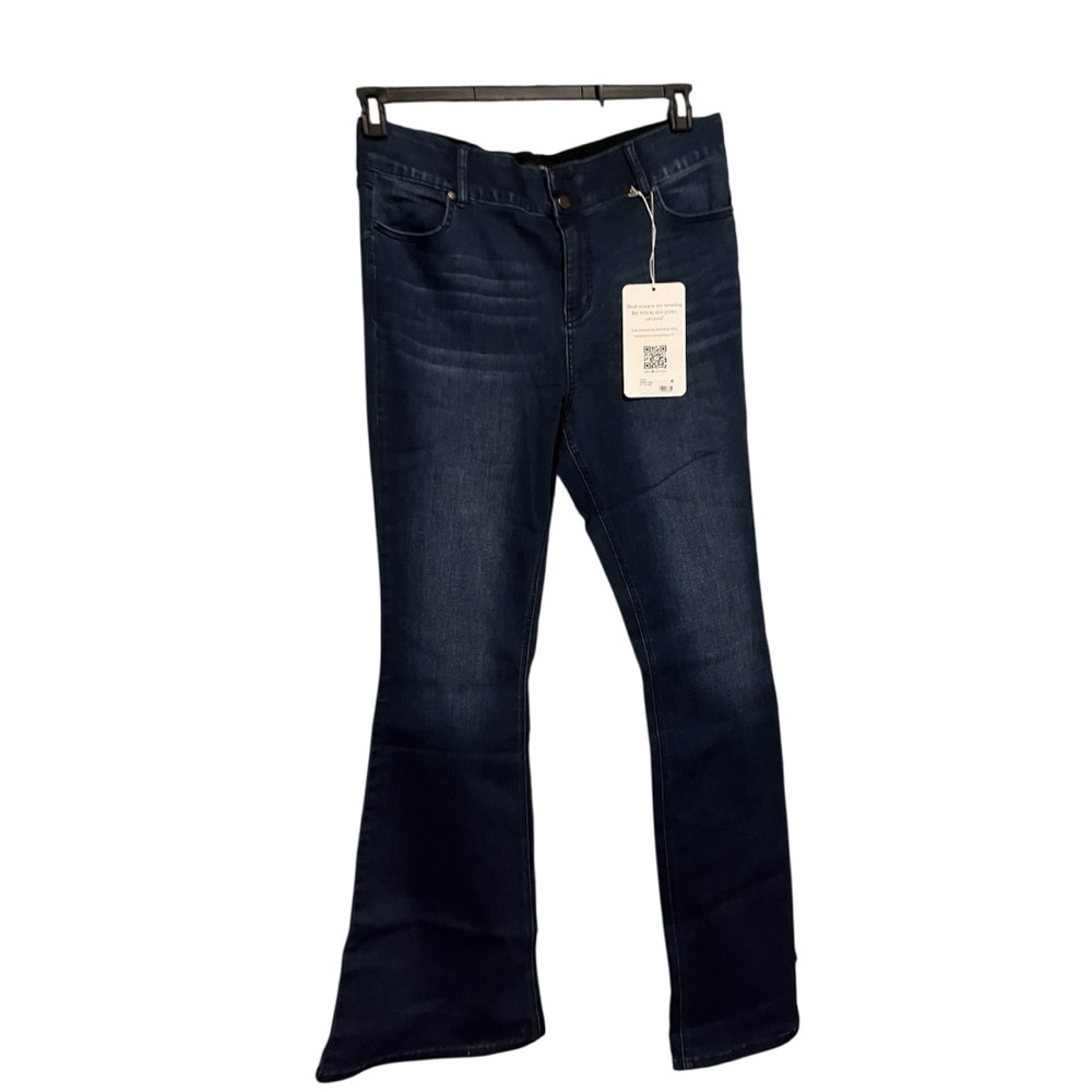 1822 Denim Dark Blue Fit and Flare Jeans